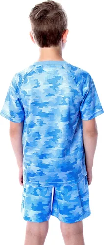 Vista 2 de DC Comics - Conjunto de pijama de 2 piezas de Superman de camuflaje digital para niño