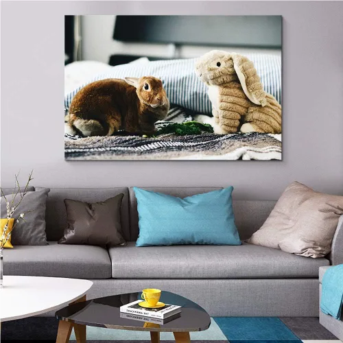 Vista 2 de NWT - Fotografía personalizada sobre lienzo con diseño de mascota y animal