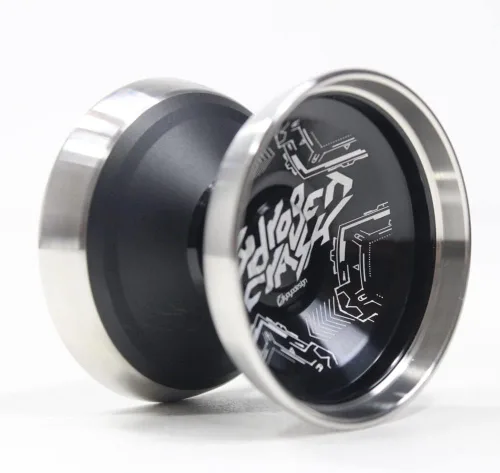 Vista 2 de Hydrogen Crash Yoyo - YoYo bi-Metal (negro con anillos crudos)