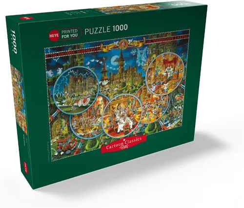Vista 2 de MyPuzzle Crime Scene - Michael Ryba - Cartoon Classics - Rompecabezas prémium de 1000 piezas para adultos