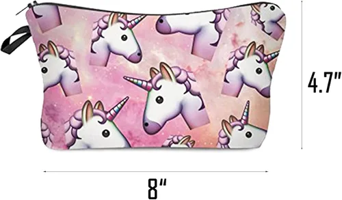Vista 3 de DRESHOW Unicorn Gifts for Girls Drawstring BackpackMake Up Bag Unicorn Set Children Party