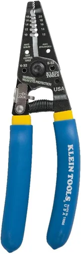 Vista 11 de Klein Tools 11055GLW Pelacables/cortador, fabricado en Estados Unidos, pelador/cortador Klein-Kurve, sólido de 10-18 AWG, cable trenzado de 12-20