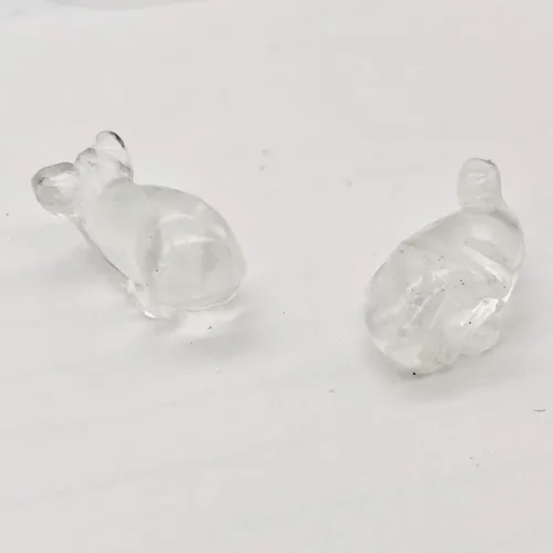 Vista 5 de Figura de ballena de cuarzo transparente de animal tallado piedra preocupante