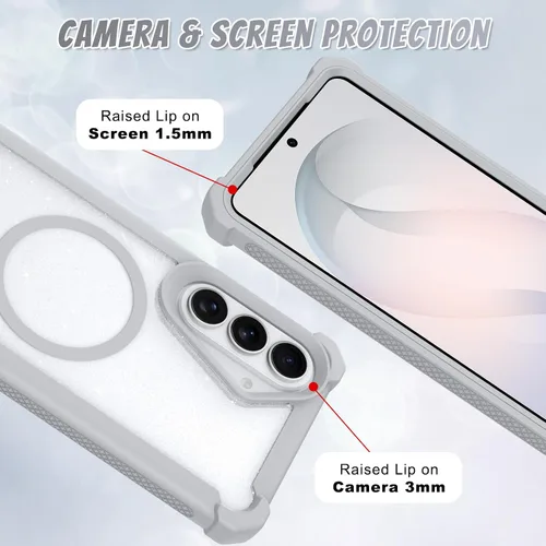 Vista 9 de Bonoma - Funda compatible con Samsung Galaxy S21 Plus, diseño de corazón con purpurina, color rosa Support for MagSafe, Plating Magnetic Case TPU