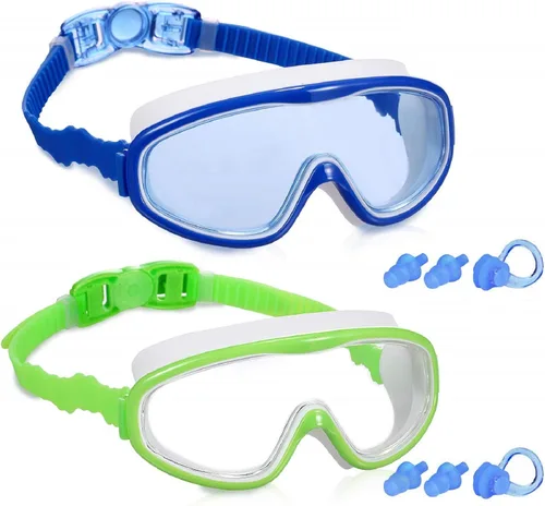 Vista 9 de 2 Pack Kids Swim Goggles, Swimming Glasses for Children from 3 to 15 Years Old