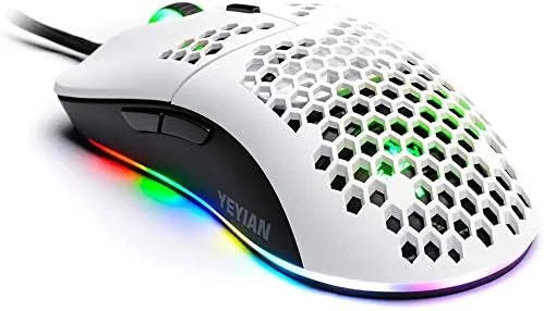 Vista 3 de Yeyian Gaming Mouse RGB Links 3000, blanco (YMG-24311)