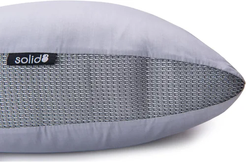 Vista 3 de Graphene King - Almohada alternativa de plumón de densidad extra firme con barrera contra alérgenos, color gris