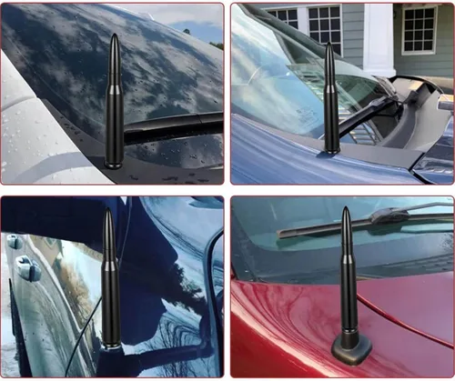 Vista 6 de Antena de bala de coche de 5.4 pulgadas para Ford Serie F F150 F250 F350 GMC Sierra Jeep Patriot 2007-2017 Chevy Silverado Dodge RAM 1500 2500 3500