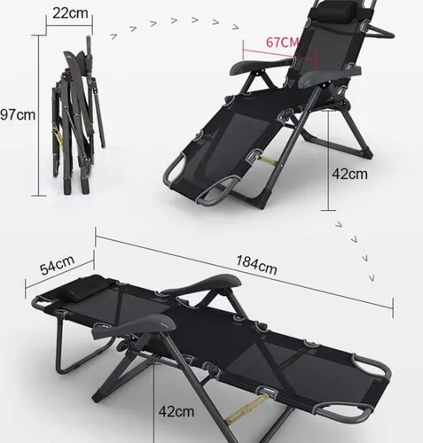 Vista 3 de Zero Gravity Garden Sun Lounger Reclining Chair, Folding Patio Lounge Recliners for Camping Beach Deck Purple