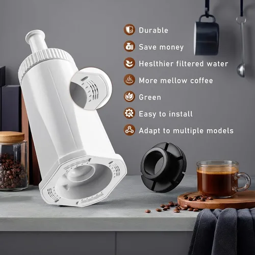 Vista 3 de TOMOON Filtro de agua de repuesto para máquinas Breville Espresso Barista Touch BES880, Oracle BES980, Barista Pro BES878, Oracle Touch BES990