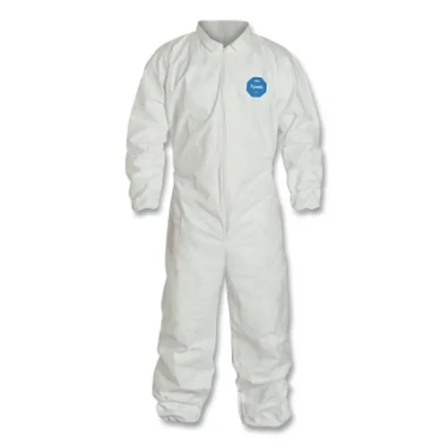 Vista 6 de DuPont Tyvek 400 Mono de Protección Desechable con Puños y Tobillos Elásticos, Blanco, Mediano, Paquete de 1