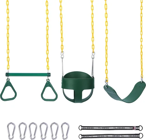 Vista 16 de RedSwing Asiento de Columpio de Cubo con Respaldo Alto para Niños Pequeños con Cadenas Recubiertas, Asiento de Columpio Resistente para Niños