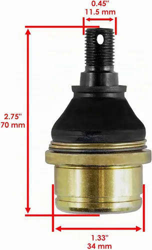 Vista 2 de Caltric 4 Juntas Esféricas Superiores e Inferiores Compatibles con Honda TRX350 Rancher 350 2000-2006