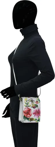 Vista 3 de Anna by Anuschka Women's Hand-Painted Leather Flap Convertible Crossbody Belt Bag