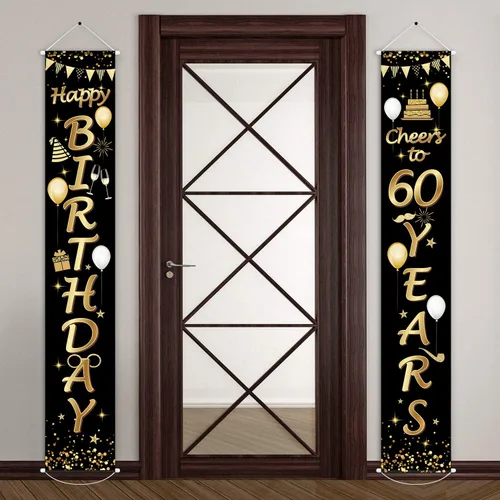 Vista 12 de Blulu 2 carteles decorativos de cumpleaños de 30 años para hombres y mujeres, suministros de decoración de fiesta de feliz cumpleaños de 30 años