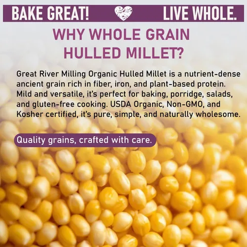 Vista 3 de Great River Milling - Mijo orgánico descascarillado, sin gluten, 5 libras