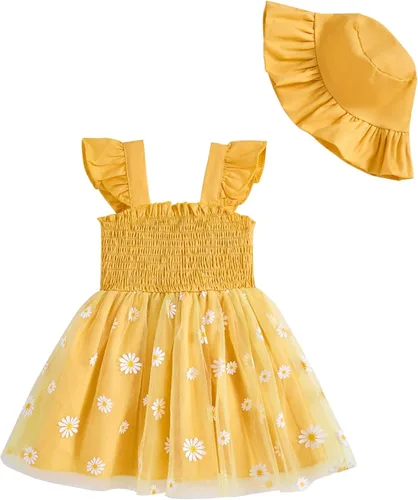 Vista 22 de Vestido para bebé recién nacida niña pequeña Vestido para niña pequeña de cuello halter sin mangas con flores Vestido de verano para niña de espalda