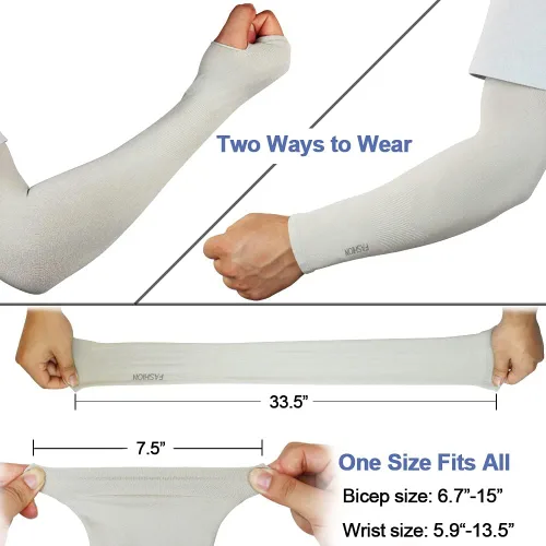 Vista 8 de beister 3/6 pares de mangas de brazo de enfriamiento UV protección solar unisex para deportes, ciclismo, golf, correr