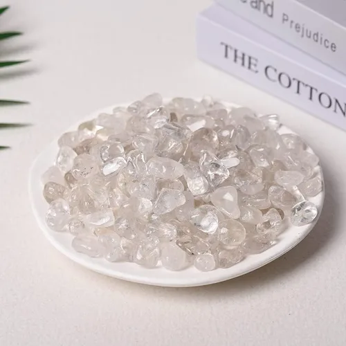 Vista 16 de Piedras naturales de 3.53 oz de cuarzo transparente, cristal rosa, amatista, citrino, fluorita, aventurina, ojo de tigre, gravilla de obsidiana