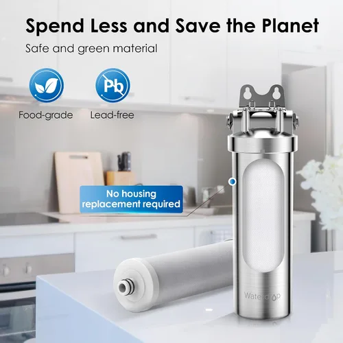 Vista 7 de Waterdrop AS08 - Sistema de filtro de agua para debajo del fregadero, filtro de agua para debajo del fregadero, 5 veces la vida útil, reduce