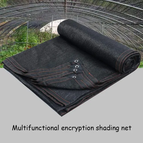 Vista 2 de Tela transpirable resistente a los rayos UV, malla de sombra rectangular negra, tasa de sombreado 95 %, para el hogar al aire libre, patio