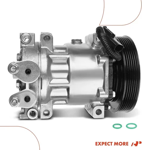 Vista 9 de A-Premium Compresor de A/C con embrague compatible con Jeep Liberty 2.4L 2002-2005, Sport Utility, SD7H15 Style, 6 ranuras, conector de 2 pines