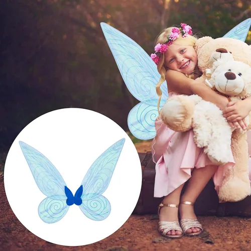 Vista 5 de Alas de hada, alas de mariposa, disfraces de alas de hadas pequeñas para niñas y mujeres adultas, recuerdo de fiesta de princesa brillante