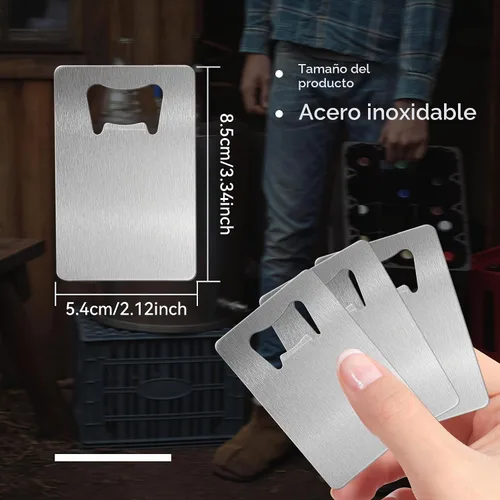 Vista 2 de 50 unidades de acero inoxidable para tarjetas de crédito