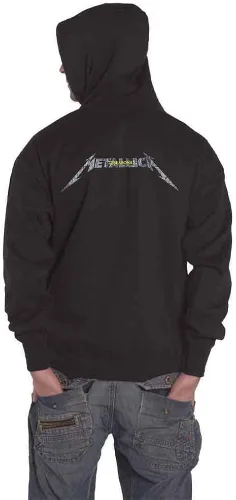 Vista 2 de Rock Off officially licensed products Metallica Sudadera con capucha 72 Seasons Charred Band Logo Oficial Hombre Negro Pullover