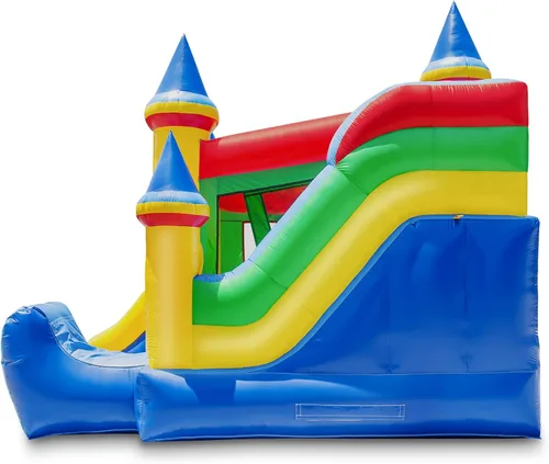 Vista 4 de Cloud 9 Castillo de grado comercial con tobogán – 100% PVC gorila de 16 pies x 17 pies – Inflable solamente