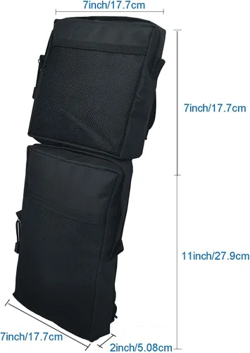 Vista 6 de Paquete de 2 bolsas de guardabarros para cuatrimoto, bolsas de sillín para tanque de ATV, paquete de almacenamiento de carga