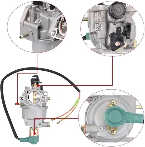 Vista 8 de Panari Carburador EB3500X para Honda EB5000X EM5000SX EB3500 EB6500X EW171 EB6500SX Piezas del generador Reemplazar 16100-ZE3-F12 16100-ZE3-704