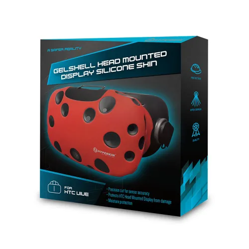 Vista 2 de Hyperkin GelShell Headset Silicone Skin for HTC Vive (Red)