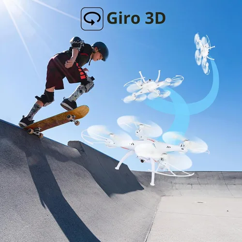 Vista 5 de Drone sin cabeza UFO con cámara HD WiFi Syma X5SW-V3 FPV Explorers2 2.4Ghz 4CH 6-Axis Gyro RC Quadcopter de Cheerwing (blanco) Inicio con una