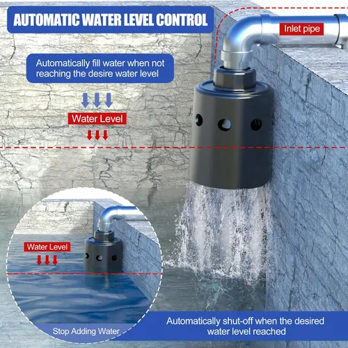 Vista 3 de Válvula de flotador para tanque de agua diseñada para control de nivel de agua, llenado automático y cierre automático, válvula de flotador