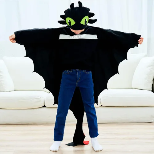 Vista 2 de Capa de dragón para niños disfraz de una pieza para Halloween