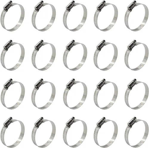 Vista 12 de 20 abrazaderas de cable, abrazaderas ajustables de acero inoxidable 304 para conductos, abrazadera de tubo, abrazadera de conducto de aire