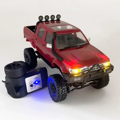 Vista 2 de HLSFWDRIVE RC Rock Crawler 4x4 WPL C64-1 Camión de control remoto Off Road
