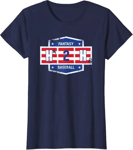 Vista 10 de H2H Fantasy orgullo americano de béisbol playera Azul Marino