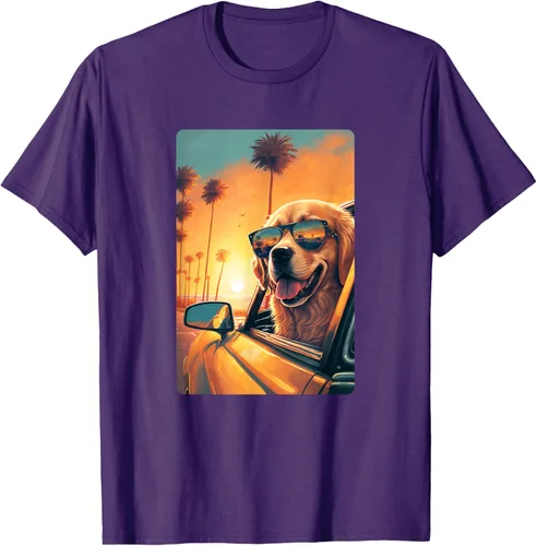 Vista 77 de Golden Retriever - Camiseta divertida de Golden Retriever con lentes, Negro