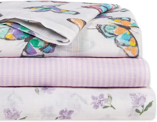 Vista 8 de Burt's Bees Baby - Mantas de muselina de algodón para bebé, paquete de 3, multiusos, ligeras y transpirables, 100% algodón orgánico