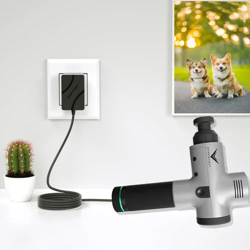 Vista 3 de Cargador 24V1A compatible con pistola de masaje Hypervolt, cable de alimentación con certificación ETL compatible con pistola de masaje Hyperice