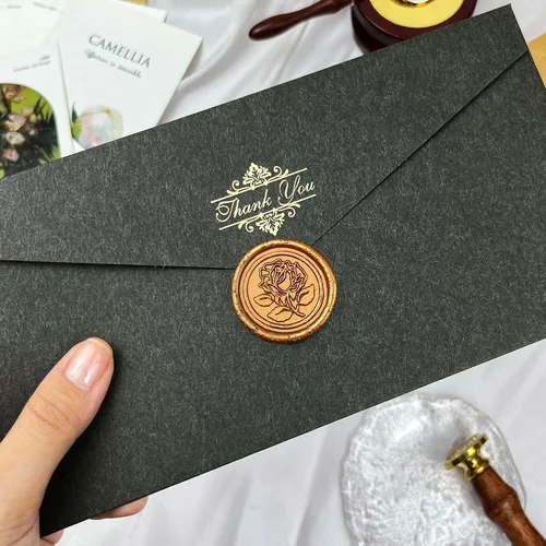 Vista 5 de 25 Piezas Calcomanías de Sellos de Cera Hechas a Mano, Sellos para Sobres, Calcomanías de Cera Autoadhesivas para Invitaciones de Fiestas de Boda