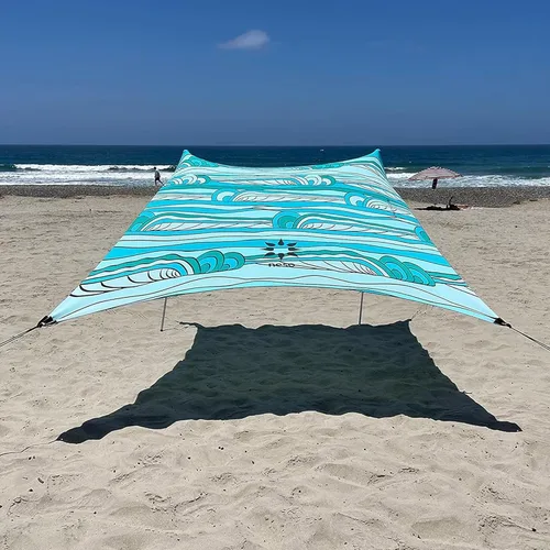Vista 18 de Neso Gigante - Carpa de Playa Portátil Refugio Solar - Toldo de Sombra de Playa Ligero - Fácil Instalación para Salidas Familiares - Esquinas