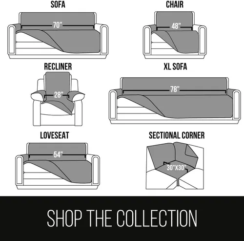 Vista 9 de Sofa Shield - Funda para sofá Loveseat con correa patentada, protector de cojín, funda reversible diseñada en EE. UU. resistente a manchas