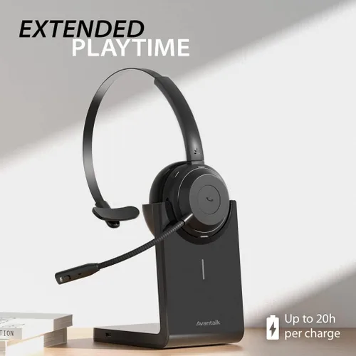 Vista 6 de Avantalk Alto Solo - Auriculares inalámbricos Bluetooth 5.1 con micrófono con cancelación de ruido para PC, computadora, laptop, teléfono