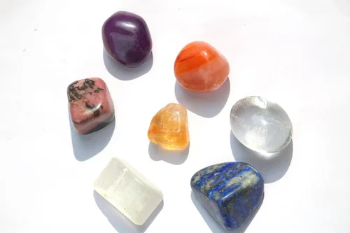 Vista 17 de Jet Authentic - Colección única de piedras pulidas de apatita + hematita + vasonita + shungita + citrino para resolver problemas de salud y Artritis