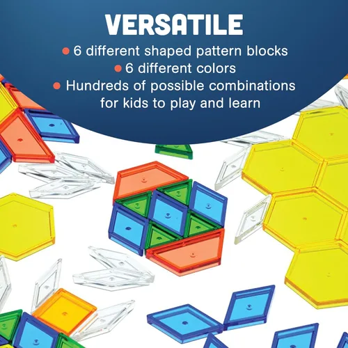 Vista 5 de Bloques translúcidos para diseño Constructive Playthings, set de 147 piezas, EDX-147