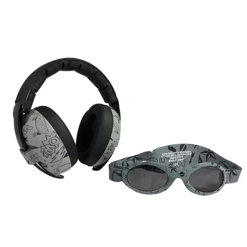 Vista 6 de BANZ Juego de auriculares y gafas de sol con cancelación de ruido para Albaricoque Waratah