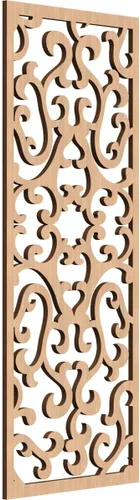 Vista 48 de 9 3/8 pulgadas de ancho x 24 3/8 pulgadas de alto x 1/4 de alto Smithfield paneles de pared de madera con calado, abedul